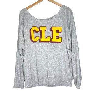 Cleveland Clothing Co CLE Sweatshirt Gray Maroon Gold 2XL Plus Size Cavs